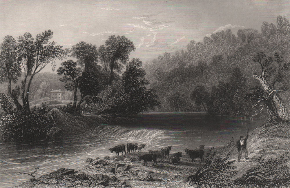 Friars Carse, Dumfries. Scotland. BARTLETT c1840 old antique print picture